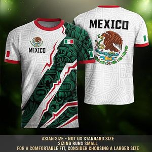 Camiseta Deportiva de Fútbol para Fanáticos de EUA, México y Brasil 2026, Diseño Vintage con Letras, Transpirable, de Secado Rápido, Manga Corta, Digital - Product Image 4