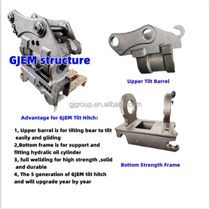 Actionneur rotatif hydraulique OEM GJRA1600, inclinaison hélicoïdale à 180 degrés pour excavatrices de 3 à 5 tonnes, attache rapide inclinable, rotateur inclinable, garantie 1 an - Product Image 6