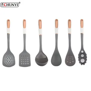 Ensemble d'outils de cuisine 6 pièces ustensiles de cuisine cuisine gadget en nylon outil cuillère à soupe spatule solide spatule fendue et passoire