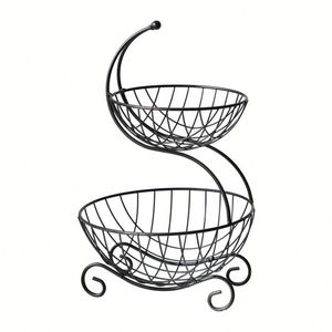 Fruit Plate Living Room Home Snack Display Plate Double-Layer Fruit <b>Basket</b> Office Desktop Fruit <b>Basket</b> Vegetable Snack <b>Storage</b> - Product Image 4
