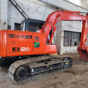 Excavadora Usada Hitachi EX120 de 10 Toneladas, Componentes Principales Incluyendo Motor, Caja de Cambios, PLC y Motor Original - Product Image 1