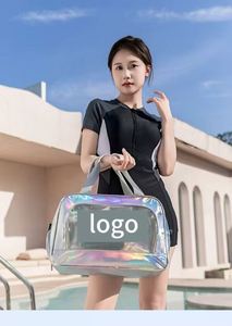 Sac à bandoulière imperméable pour femme, coloré au laser, avec séparation sec/humide, idéal pour les voyages, la natation, le fitness, la plage - Product Image 3