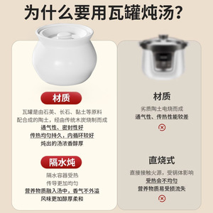 Ceramic Soup Pot With Lid Easy Cleaning Double Boiling For Home And Commercial Use - Product Image 4