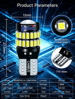 Anpassbares Logo T10 LED-Birne 36SMD 3014 3030 Chips Canbus Fehlerfrei Autolicht 12V DC W5W 194 LED Blinker Leselampe