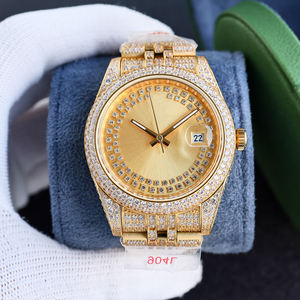 Montre mécanique de luxe pour homme de 41 mm avec logo personnalisé, zircon de haute qualité, moissanite et diamant, montre-bracelet en gros - Product Image 1