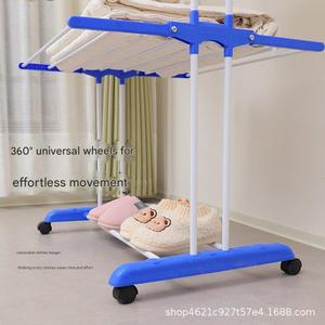 Tendedero móvil de 4 niveles, tendedero extensible Vertical para ropa, toallero de suelo plegable, estante de lavandería al por mayor - Product Image 4