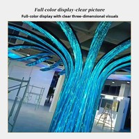 Pantalla LED de Interior de Alta Definición a Todo Color, Forma Personalizada, Panel Flexible, P3.91, Brillo de 800CD, 65,536/m Píxeles