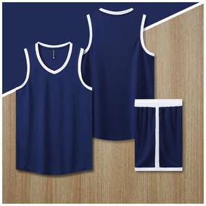 批发定制无袖篮球背心上衣 100% 涤纶速干透气印有徽标球衣 - Product Image 4