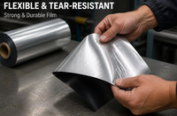 Film composite en aluminium PET hautement réfléchissant et écologique, rouleau insonorisant pour l'isolation thermique des bâtiments