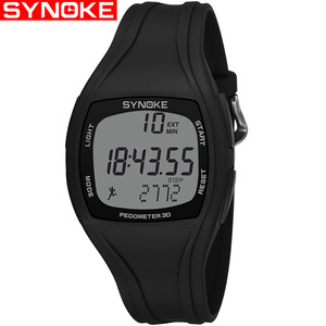 SYNOKE 9105 Nouvelle conception Montre numérique pour garçons Bracelet en silicone agréable Résistante à l'eau Comptage des pas <span class=keywords><strong>Chrono</strong></span> Montre-bracelet de <span class=keywords><strong>course</strong></span> - Product Image 3