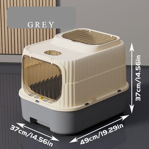 Grande <span class=keywords><strong>litière</strong></span> pour chat autonettoyante rechargeable, pliable et entièrement fermée - Product Image 3