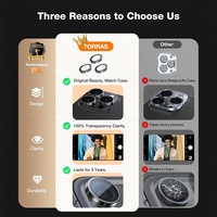 Protection d'objectif d'appareil photo intégrale, 95% de transmission, en aluminium 6063, anti-reflet (AR) et anti-aïes (AF), sans soudure, pour téléphones mobiles iPhone 14 15 16 17 18 Pro Max