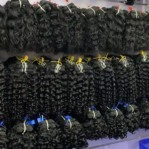 Cabello Humano Vietnamita Virgen de Doble Trama, Extensiones Lisas al por Mayor, Paquetes de Cabello con Banda Azul y Cierre Frontal de Encaje - Product Image 1