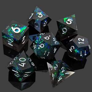 Directo de fábrica, juego de siete lados de alta calidad de dados de resina de ilusión de bordes afilados, dados de juego de varios lados - Product Image 2