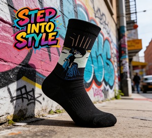Chaussettes de skateboard unisexes en coton, colorées et amusantes, personnalisées en gros, avec motifs imprimés <span class=keywords><strong>pour</strong></span> les 4 saisons - Product Image 2