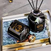 Diffuseur à Roseaux d'Huiles Essentielles Personnalisé de Haute Qualité, Bouteille en Verre Parfum d'Intérieur Longue Durée, Ensemble Désodorisant 50ml