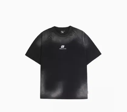 빈티지 힙합 프린트 로고 티셔츠 남자 맞춤형 느슨한 스트리트웨어 씻어 남여 공용 티 캐주얼 반팔 여름