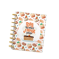 Carnet de notes classique 2026 Happy Planner Fruit & Flora avec couverture imprimée, planificateur mensuel, reliure à disques, couverture rigide, carnet quotidien