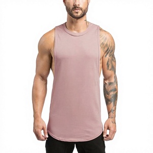 <b>Men's</b> <b>Black</b> Sleeveless <b>Tank</b> <b>Top</b> O-Neck Print Breathable Street Style 100% Cotton Knitted Casual Wear - Product Image 3