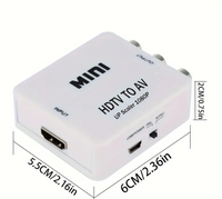 Adaptador 1080p HD a AV RCA con cable Convertidor de video y audio HDMI2AV