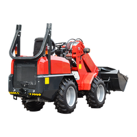Mini-chargeur frontal diesel 4x4 chinois, machine de terrassement hydraulique, chargeur agricole, godet à roues, chargeur à flèche