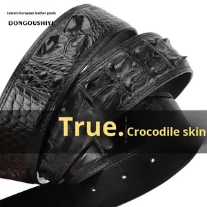 Cinturón de Cuero <span class=keywords><strong>Siamés</strong></span> Tailandés Importado, Hebilla de Acero Liso, 120 cm de Longitud, Cinturón de Cuero Genuino para Hombres Jóvenes y de Mediana Edad, Venta al Por Mayor - Product Image 3