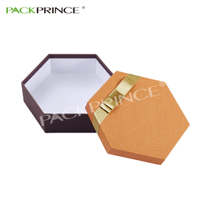 personalizado logotipo ecológico negro grande de papel de cartón de inserto de hexagonal de la caja de regalo - Product Image 6