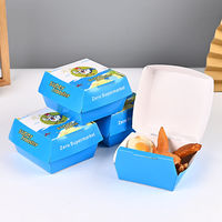 Emballage de frites de hamburger artisanal avec logo client