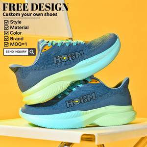 Men Fly Woven Running Shoes Breathable Mesh Low-Top Sneakers Lightweight Cushioning Athletic Footwear Casual Sports <strong>Trainers</strong> - Product Image 1