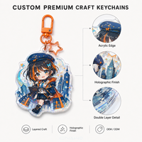 Breloque en acrylique imprimée CNAWO avec design rempli de paillettes, faible MOQ, production personnalisée pour les articles promotionnels d'artistes