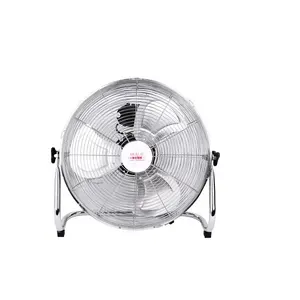220v 12 14 16 18 20 inch CE CB ROHS golden industrial low noise portable all metal big air flow High Velocity 3 Speed Floor Fan