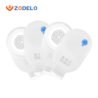 Sac d'ostomie Zodelo, approvisionnement direct usine, certifié CE, monobloc, imperméable, respectueux de la peau, jetable, avec valve de ventilation pour les soins de colostomie