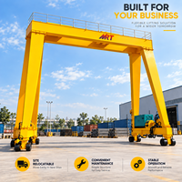 Grue portique mobile flexible à pneus en caoutchouc MRT 80 tonnes avec palan, boîte de vitesses, certifiée CE ISO pour la logistique et la manutention de conteneurs en cour ouvert