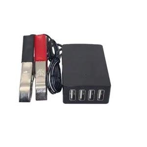 Batterie 12V à 5V 8A USB convertisseur multifonction 4USB clip chargeur de téléphone portable de voiture