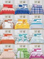 Ensemble de literie à faible MOQ, 48 nouveaux designs, produits prêts, livraison rapide, ensemble de draps imprimés 6 pièces avec taies d'oreiller, taille Queen