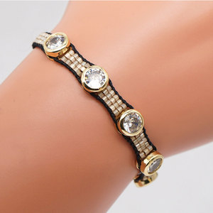 Cuentas de semilla de Miyuki perle hechas a mano con cuentas de cristal, pulsera ajustable tejida - Product Image 2
