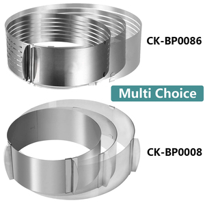 OEM 6 To 12 Inch Adjustable Round Mousse Cake Bread Biscuit <strong>Cookie</strong> Chocolate Pizza Mold Ring Circle