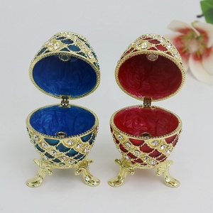 Boîte à bijoux en métal <span class=keywords><strong>imitation</strong></span> étain antique SHINNYGIFTS, œuf <span class=keywords><strong>de</strong></span> Pâques, boîte à bibelots, décoration d'intérieur, boîtes cadeaux, souvenir - Product Image 6