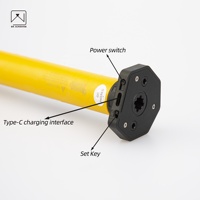 Moteur tubulaire A-OK AM25 1/25-ES-EZ rechargeable de 25 mm pour stores enrouleurs, connexion directe à Alexa, batterie intelligente