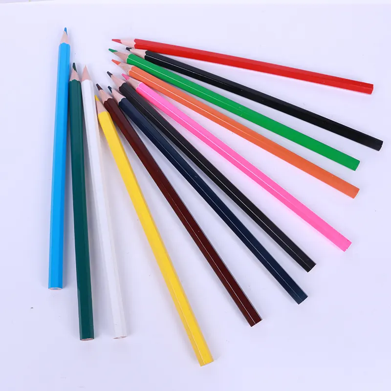 Conjunto de lápis colorido para desenho, kit de lápis para crianças com 12/24/36/72 cores personalizadas