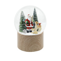 Globe à neige de Noël de luxe personnalisé, plaqué or, peint à la main, en résine écologique, souvenir personnalisé, boule de neige d'amour