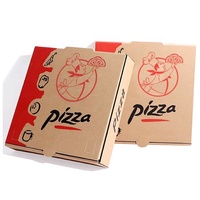 Boîte à pizza en carton ondulé personnalisée, jetable, vide, grande taille, pour emballage alimentaire, 7 pouces, 10 pouces, 12 pouces, 16 pouces, 18 pouces
