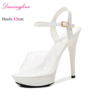 Sandali con tacco alto impreziositi con <span class=keywords><strong>piume</strong></span> Sexy per le donne bocca aperta con <span class=keywords><strong>tacchi</strong></span> alti - Product Image 2