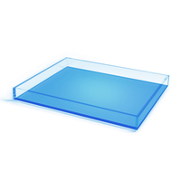 Plateau acrylique empilable Plateau de service en plexiglas néon brillant Plateau de rangement rectangulaire en lucite pour la maison Hôtel Restaurant