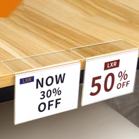 Porte-étiquettes en acrylique transparent personnalisé, à clipser, pour affichage des prix sur les étagères des magasins de détail et des supermarchés