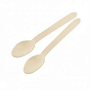 FSC certificata biodegradabile cucchiai di legno 30 pz stoviglie ecologiche - Product Image 2
