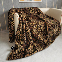 FF4606 décor à la maison canapé lit canapé imprimé léopard polaire jeter hiver chaud épais Super doux confortable en peluche moelleux jeter couverture