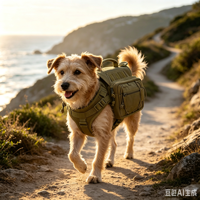 Harnais tactique pour chien en alliage, gilet de sécurité personnalisé avec poignée de circulation, sacs durables et réglables pour l'entraînement et le travail en extérieur des animaux de compagnie