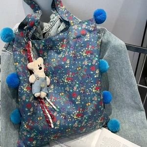 Nouveau Sac Fourre-tout en Toile à Motifs Floraux Frais 2026, Polyvalent et Grande Capacité, Sac à Bandoulière Unique pour Femme - Product Image 2