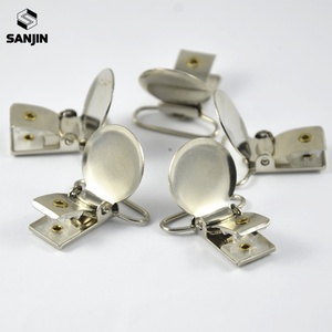 Attaches-sucettes métalliques avec anneaux en plastique ovales, ronds et rectangulaires de 15 mm, 20 mm, 25 mm, 30 mm, 35 mm - Product Image 1